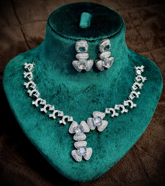 Diamond Floral Jewelry Set