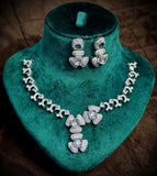 Diamond Floral Jewelry Set