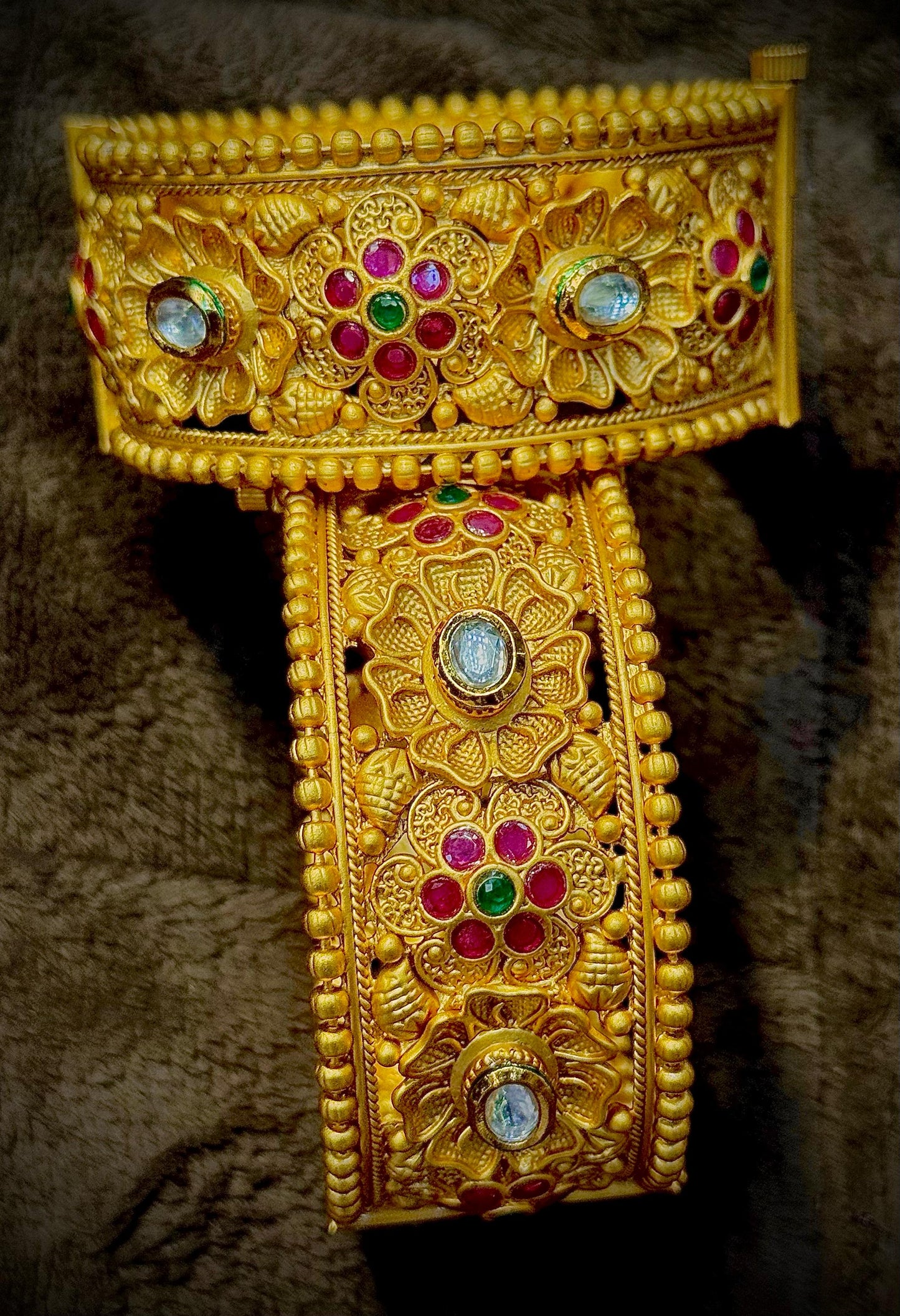 Gold Floral Bangle